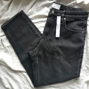 ASOS Grey Wash High Waist Black Denim